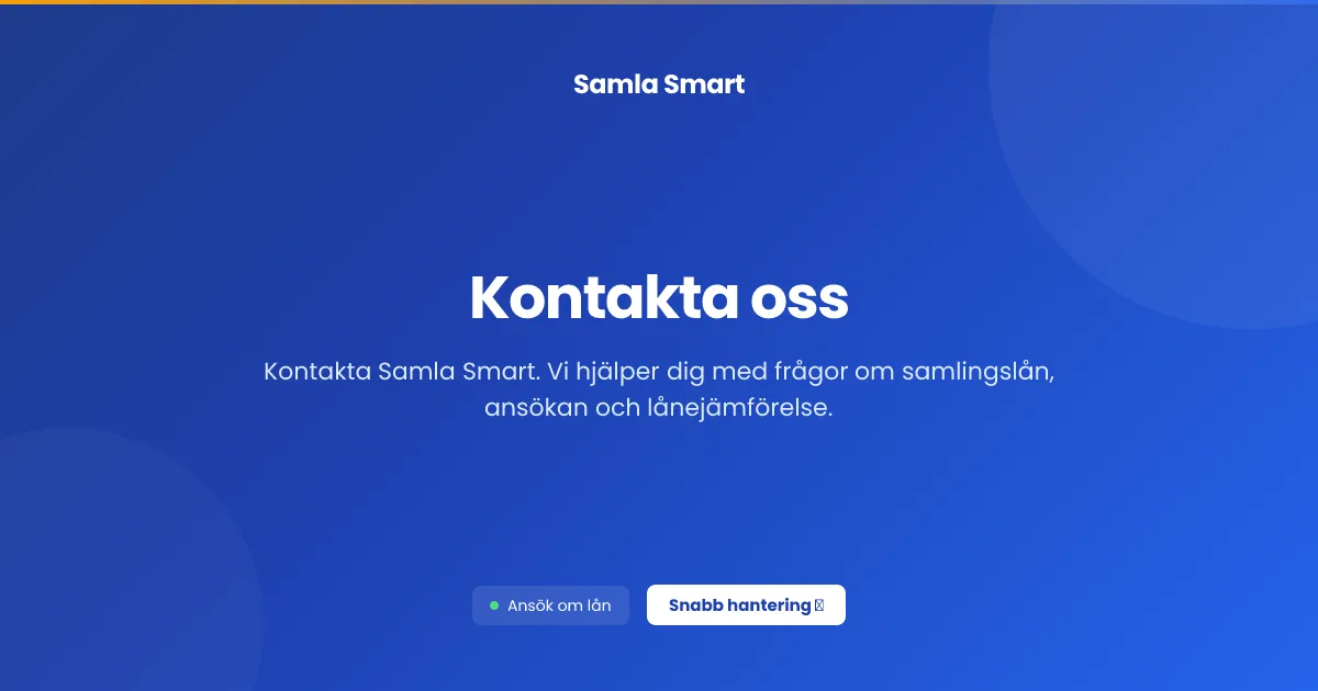 Kontakta oss